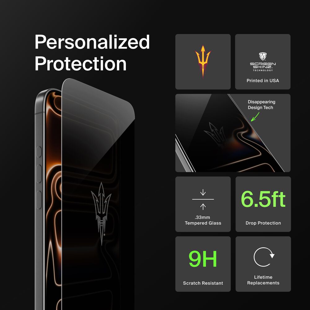 Arizona State Sun Devils Custom Glass Screen Protector, , hi-res