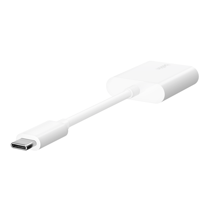 USB C Audio & Charge Adapter - USB-C Audio Adapter w/ 3.5mm TRRS  Headphone/Headset Jack and 60W USB Type-C Power Delivery Pass-through  Charger - For