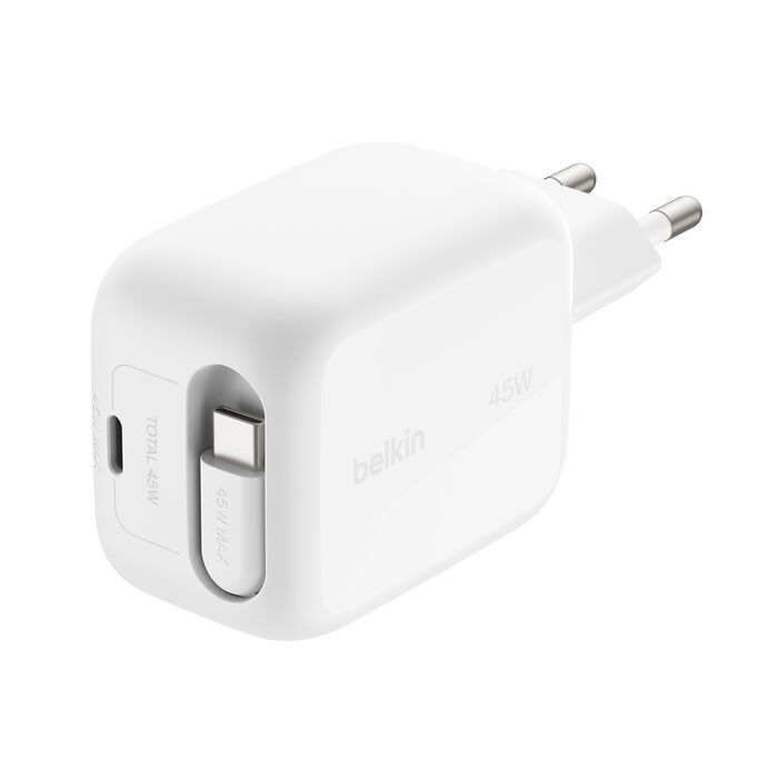 Dual-device USB-C charging with the Belkin 45W wall charger
