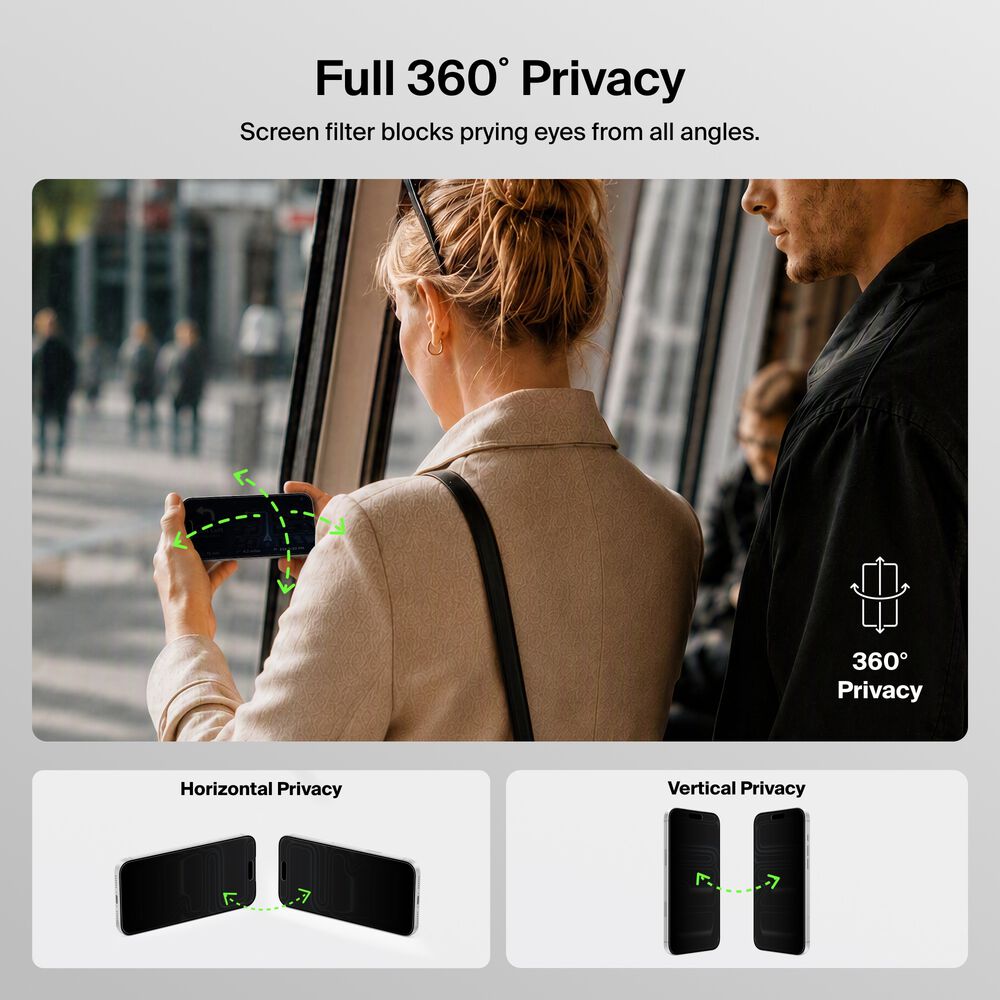 360 Privacy Screen Protector for iPhone 18 Pro, , hi-res