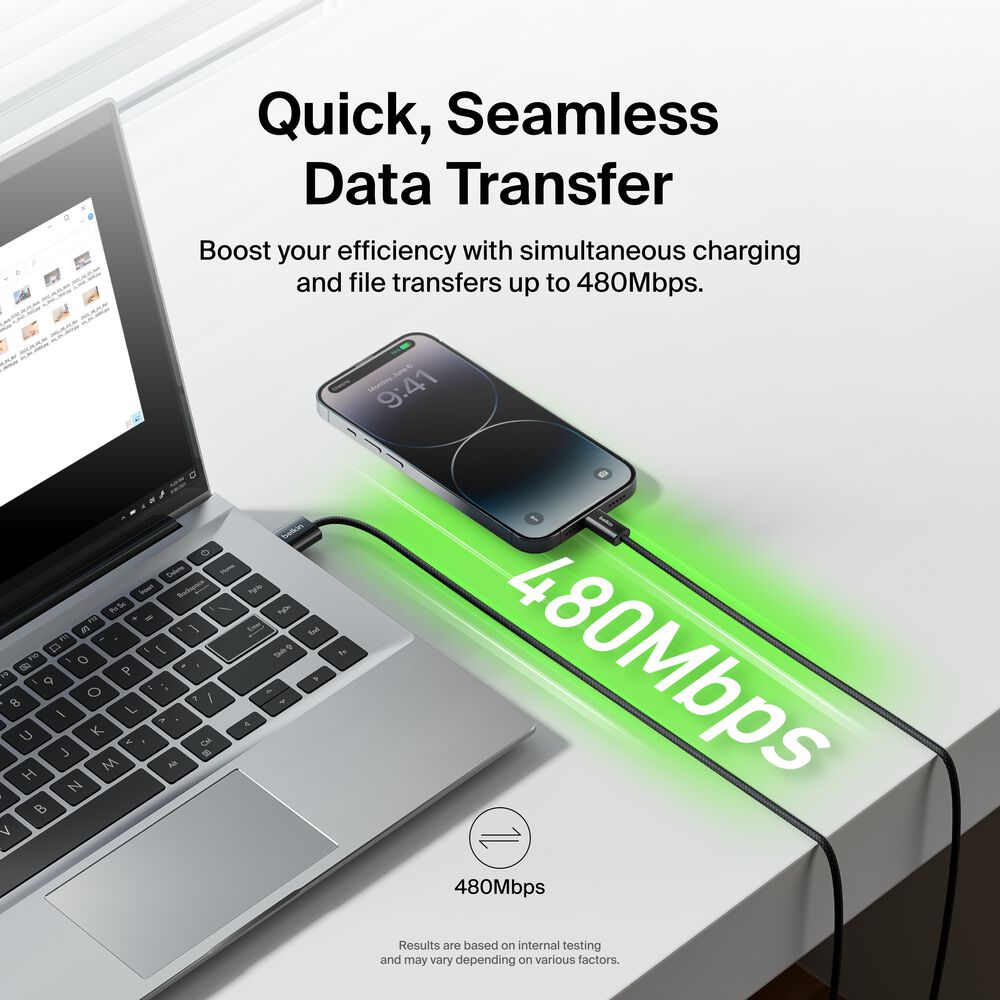 带 Lightning 接口的 USB-A 充电线, 黑色, hi-res