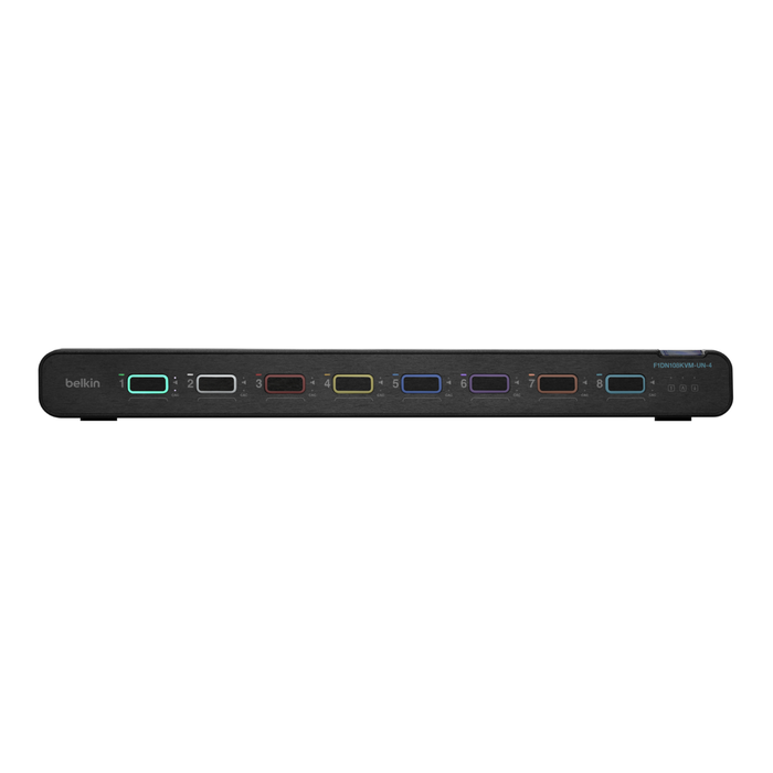 Universal 2nd Gen Secure KVM Switch, 8-Port Single Head w/ CAC, Black, hi-res