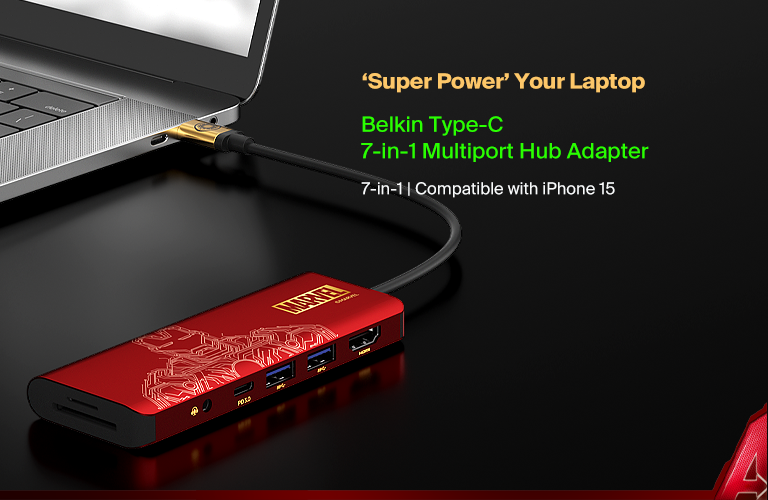 Connect USB-C 7-in-1 Multiport Hub Adapter (Marvel Collection) | Belkin