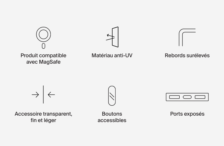 Protection d'&eacute;cran magn&eacute;tique et transparente SheerForce&trade; pour iPhone