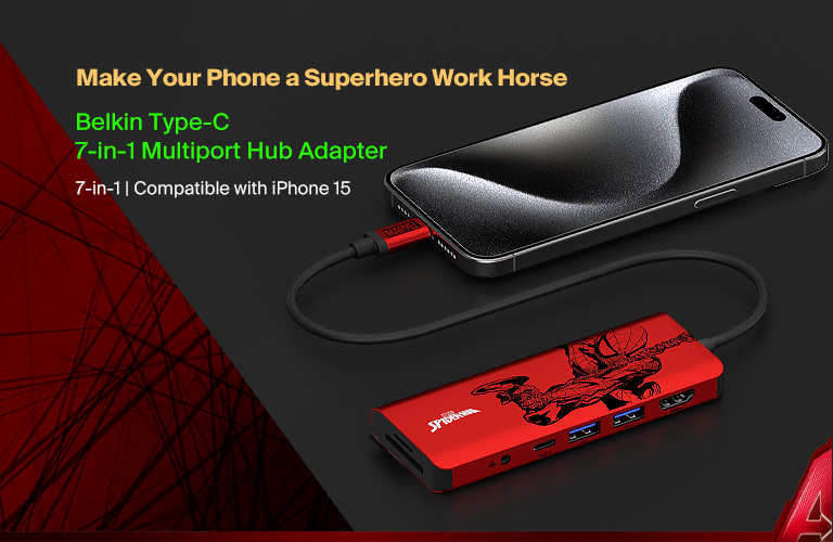 Connect USB-C 7-in-1 Multiport Hub Adapter (Marvel Collection) | Belkin