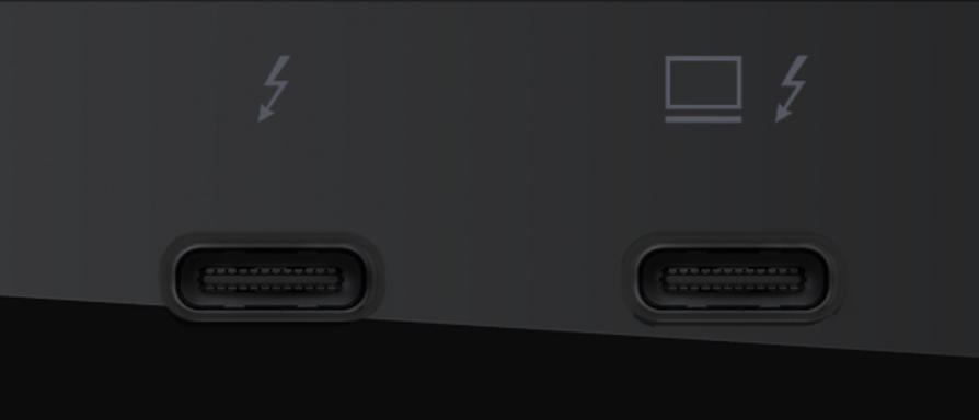 A close-up of the back Belkin F4U097 Thunderbolt 3 Express dock