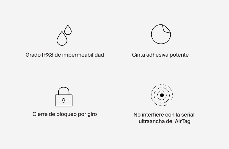 Funda Secure Holder impermeable con banda adhesiva para AirTag