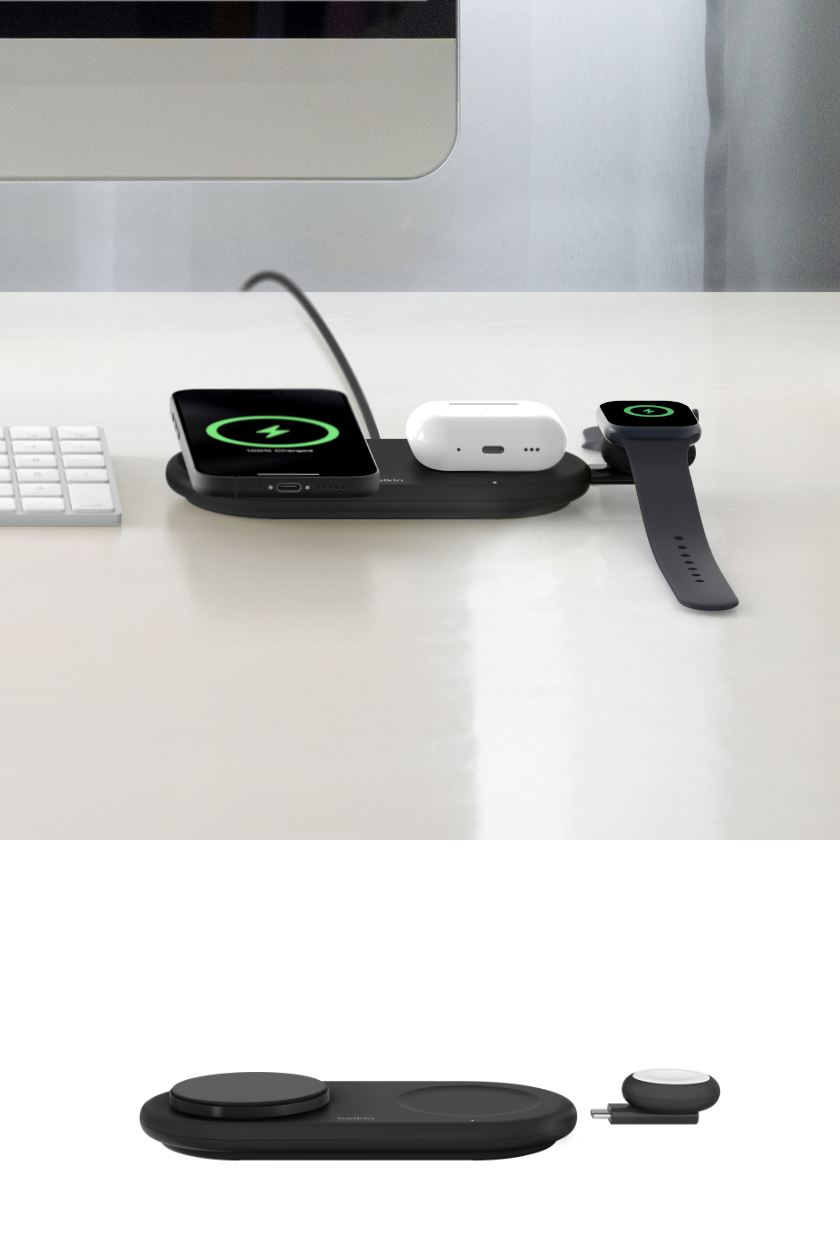 BoostCharge Pro 3-in-1 Magnetic Charging Pad