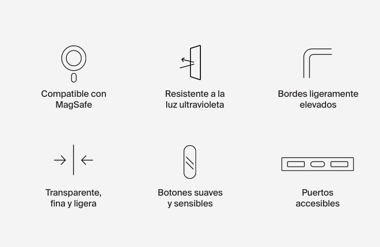 Funda protectora magn&eacute;tica y transparente SheerForce&trade; para iPhone