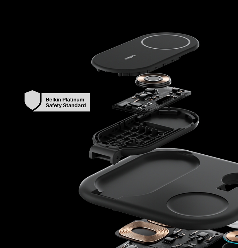 3-in-1 Magnetic Foldable Wireless Charger with Qi2, MagSafe