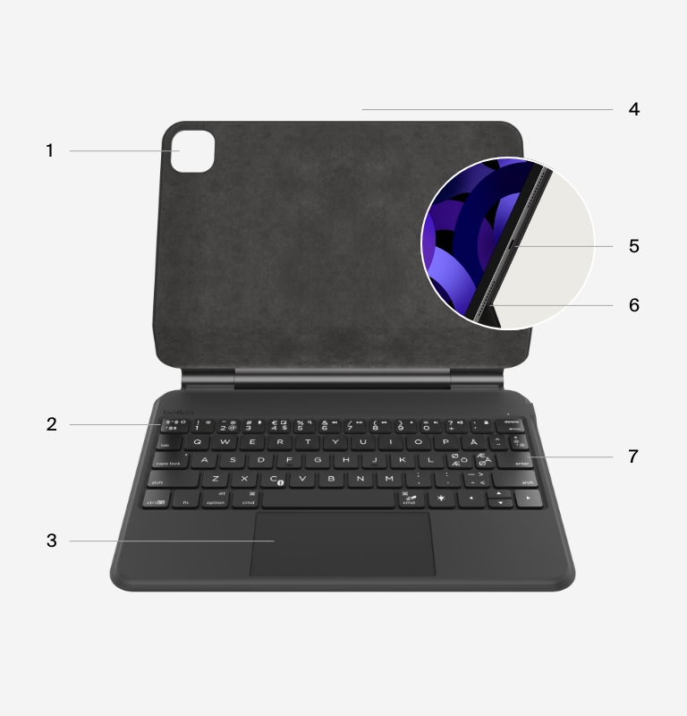 Pro Keyboard Case With Magnetic Stand For IPad 10.9" (10th Gen