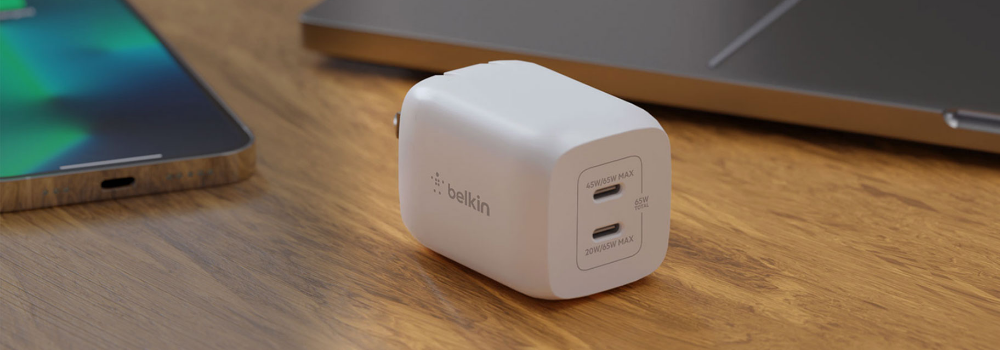 BoostCharge Pro Dual USB-C GaN Wall Charger with PPS 65W