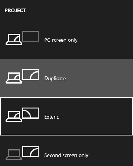 windows display options