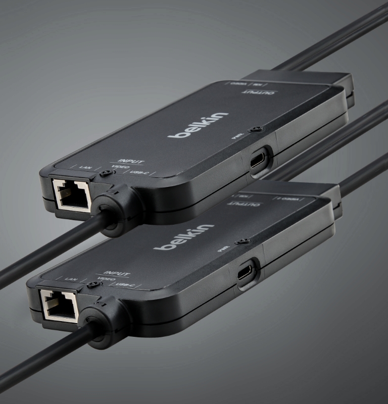 TAA KVM Dock USB-C&reg; to (2) DP/USB-B Cables w/ RJ45 and Power