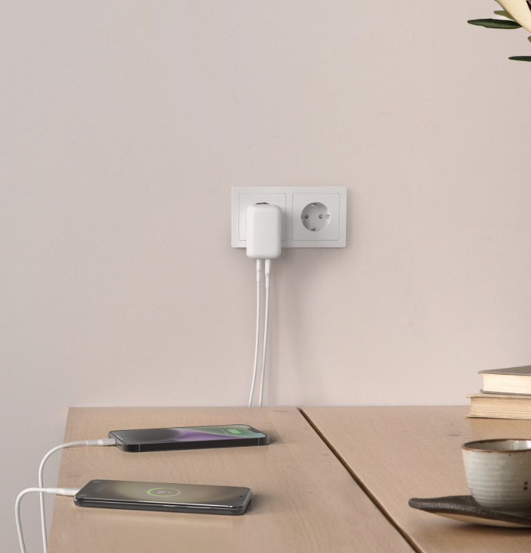 42W Dual Wall Charger, Fast Charging for iPhone 15, 14, 13, Plus, Pro, Pro Max, Galaxy S23 Ultra, iPad and more 