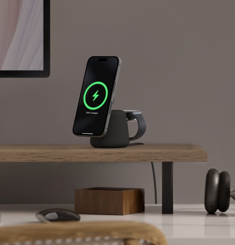 Belkin BOOSTCHARGE PRO 2-in-1 Wireless Charging Stand with MagSafe