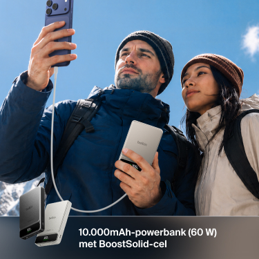 Laad je apparaten onderweg op met onze reisvriendelijke powerbanks
