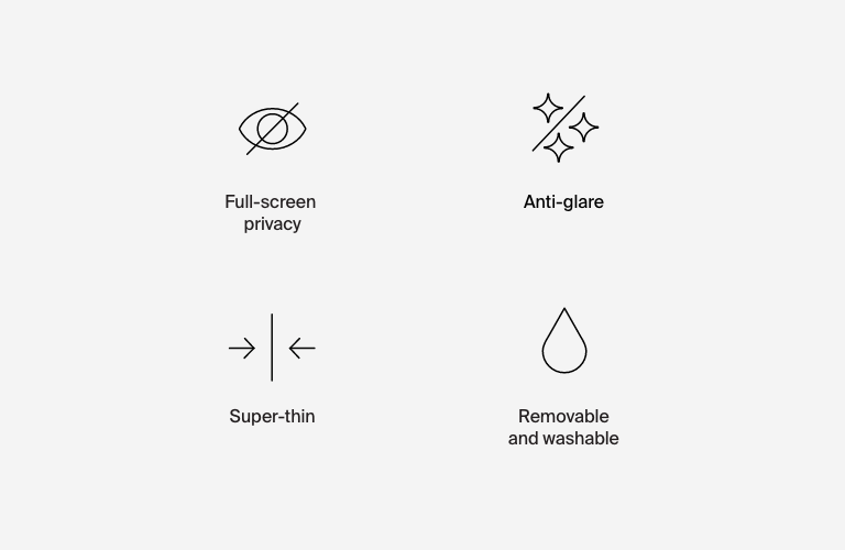 ScreenForce TruePrivacy-screenprotector voor MacBook