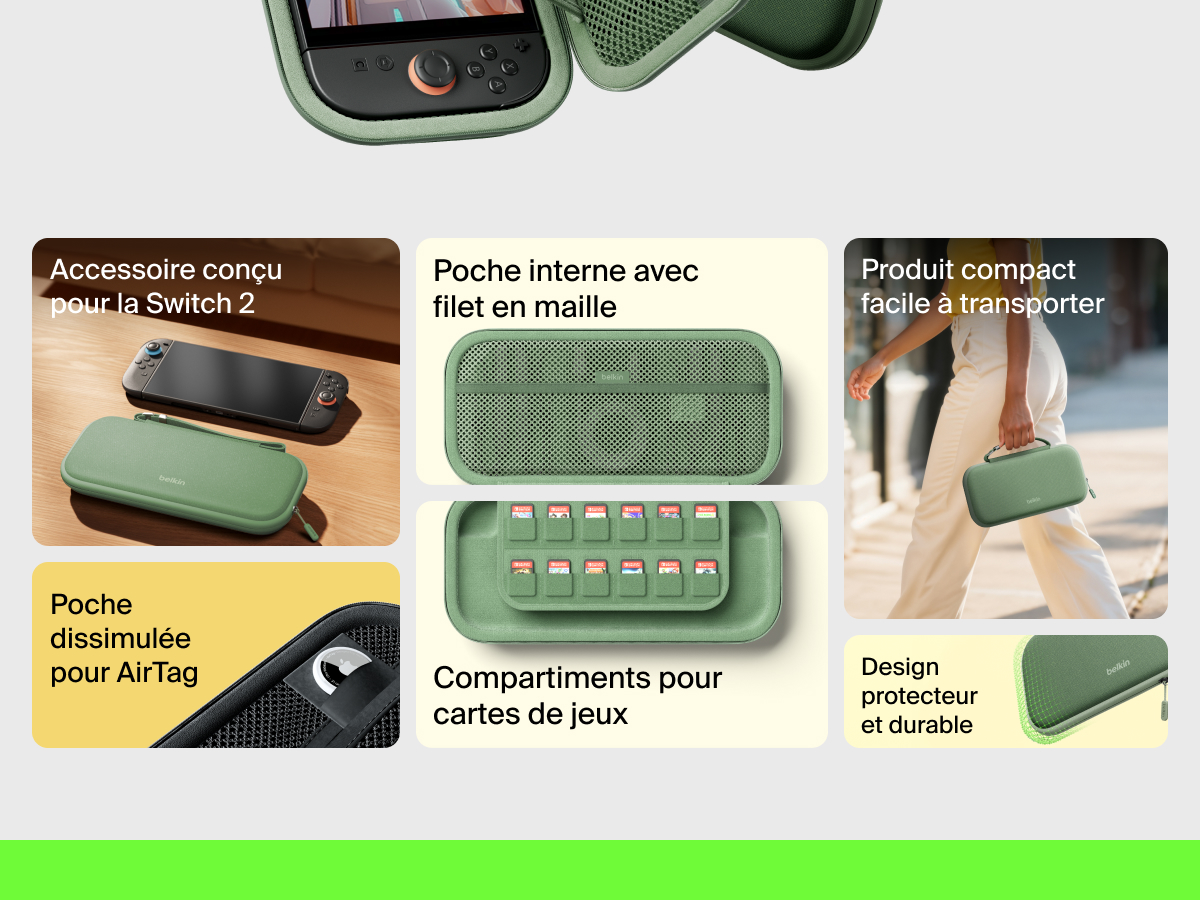 Image d'un socle de recharge 3-en-1 aimant&eacute; et compacte Belkin BoostCharge rechargeant un iPhone, une Apple Watch et des AirPods avec la recharge sans fil rapide Qi2.