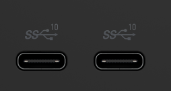 The bottom two ports are USB-C connectors.
