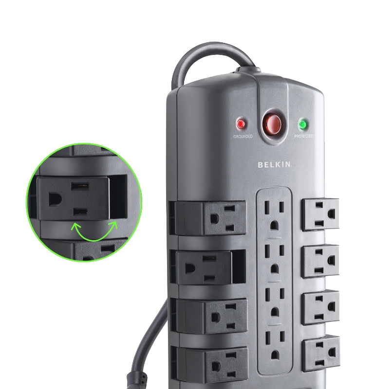 【期間限定！最安値挑戦】 ベルキン Belkin 12口 Surge Pivot-Plug 電源タップ 3ピン その他