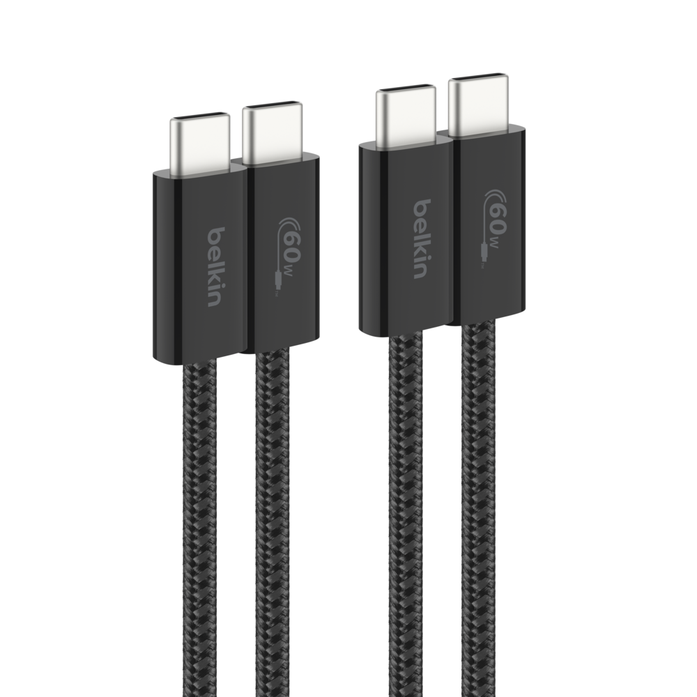 Belkin BoostCharge USB-C to USB-C Cable 60W 2-Pack | Black
