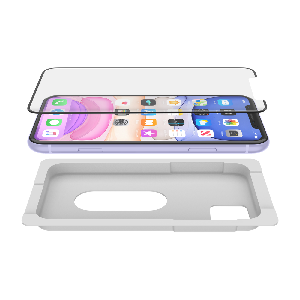 Pellicola protettiva in vetro temperato Privacy Belkin TemperedGlass nera per iPhone SE/8/7/6S/6