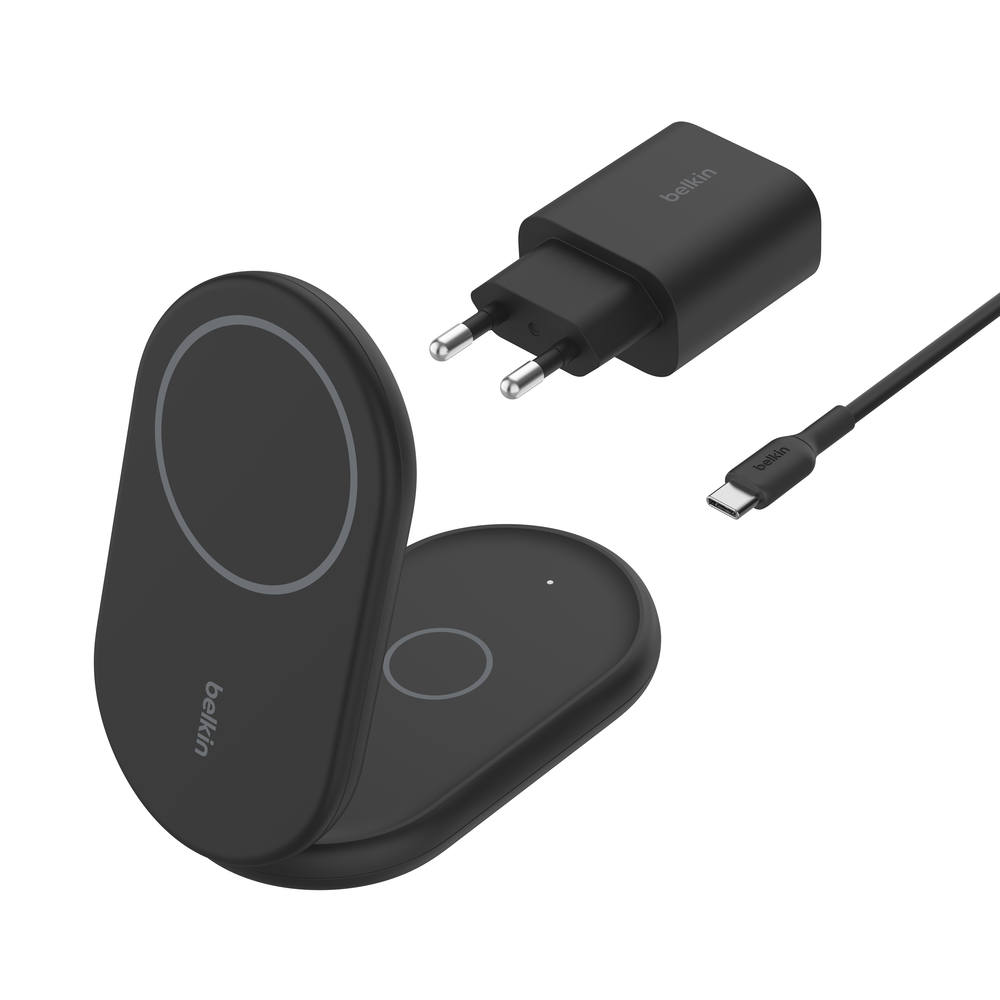 2-in-1 Magnetic Foldable Wireless Charger with Qi2 15W
