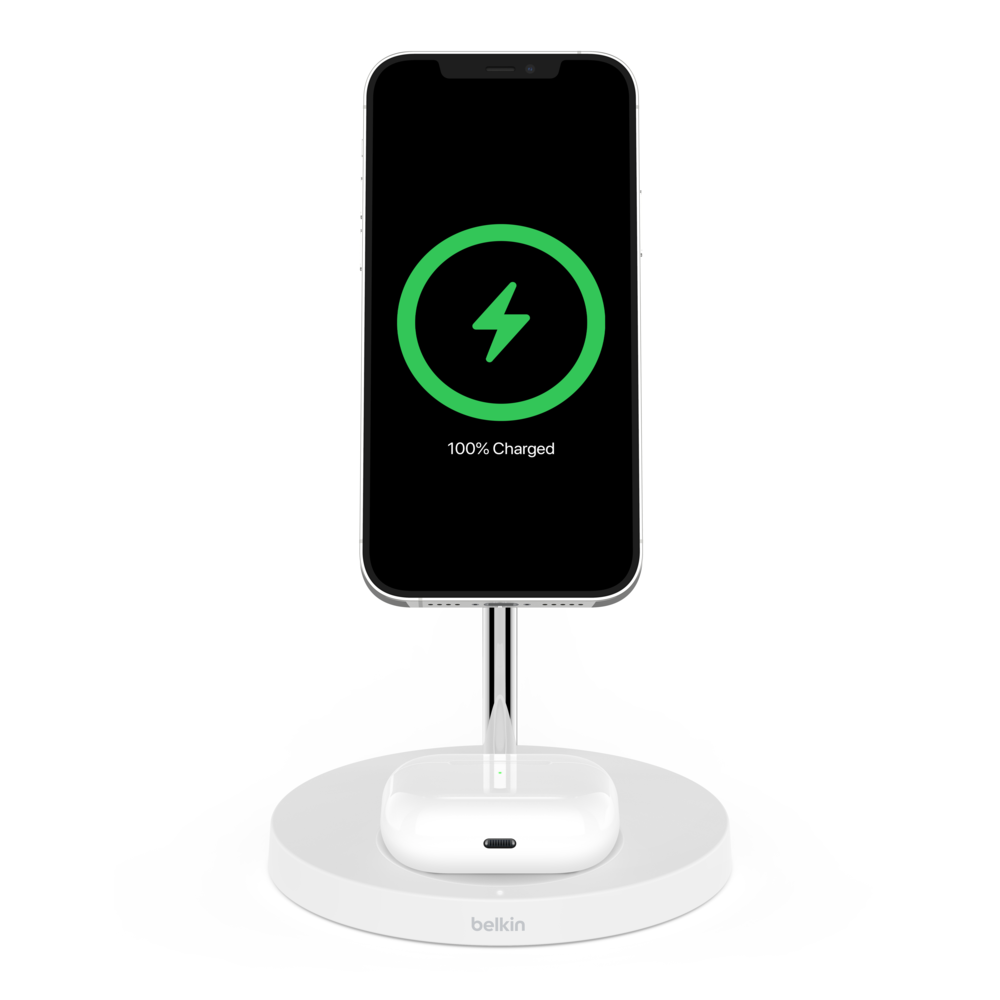 2-in-1 Wireless Charger Stand with Official MagSafe Charging 15W (Certified  Refurbished)