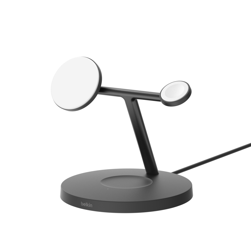 Belkin BoostCharge Pro 3-in-1 Wireless Charging Stand with Qi2 15W, Black