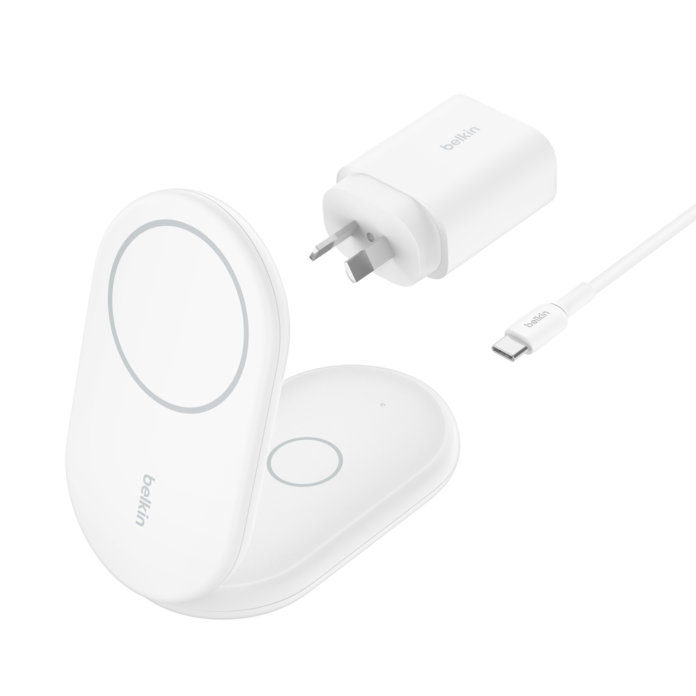 2-in-1 Magnetic Foldable Wireless Charger with Qi2 15W