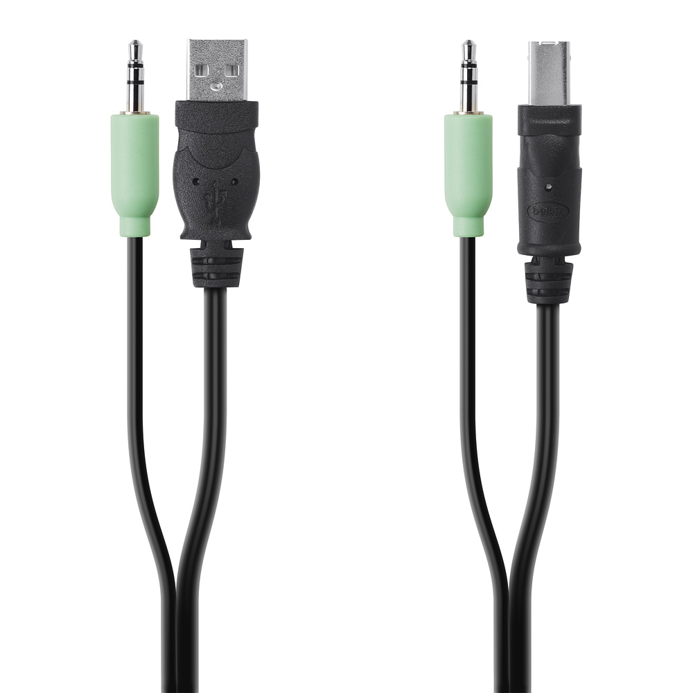 TAA USB/AUD SKVM CBL, USB A/B, 3.5mm AUDIO, 10'