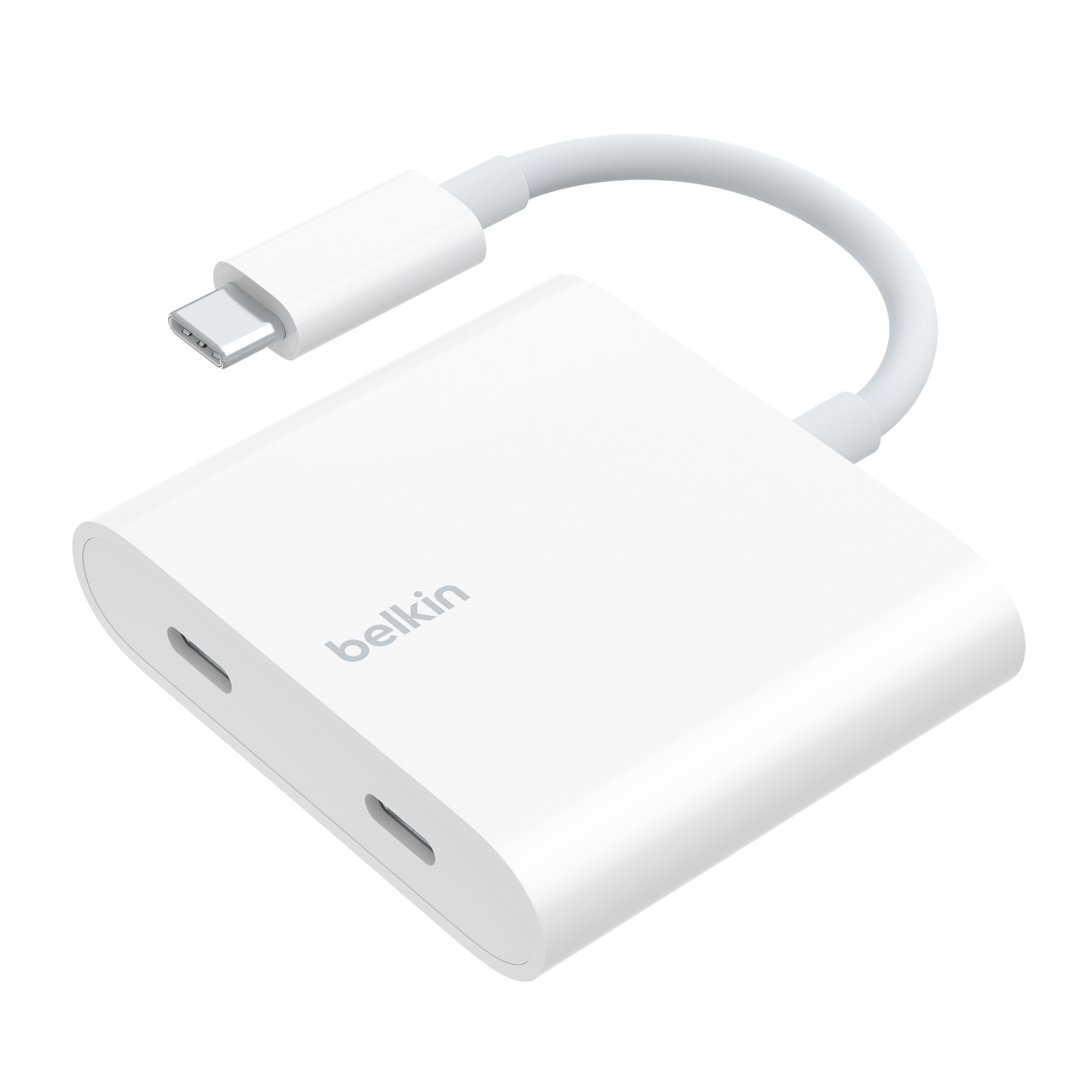 Dual-port USB-C adapter, 100W USB-C Power Delivery