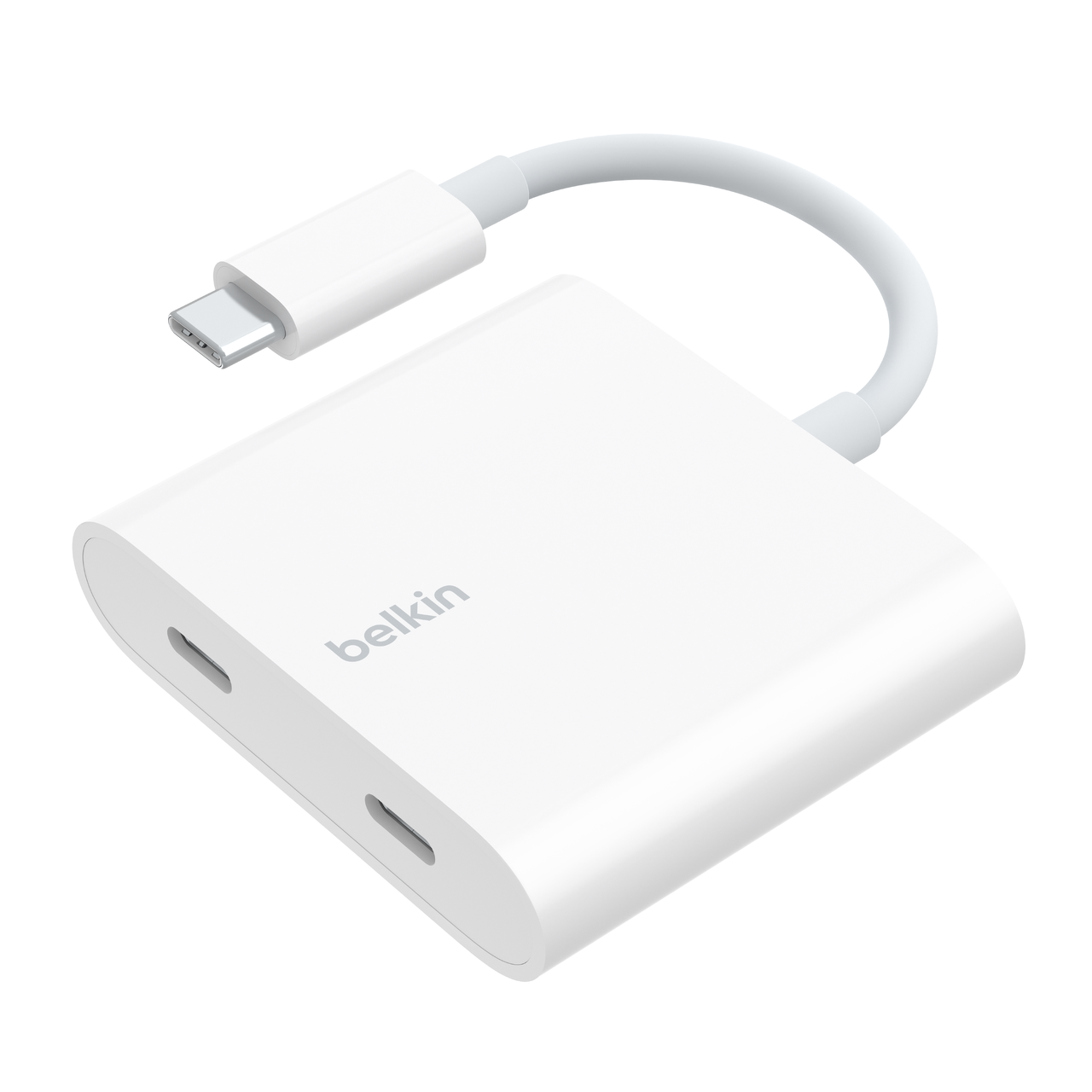 Dual-port USB-C adapter, 100W USB-C Power Delivery | Belkin | Belkin US