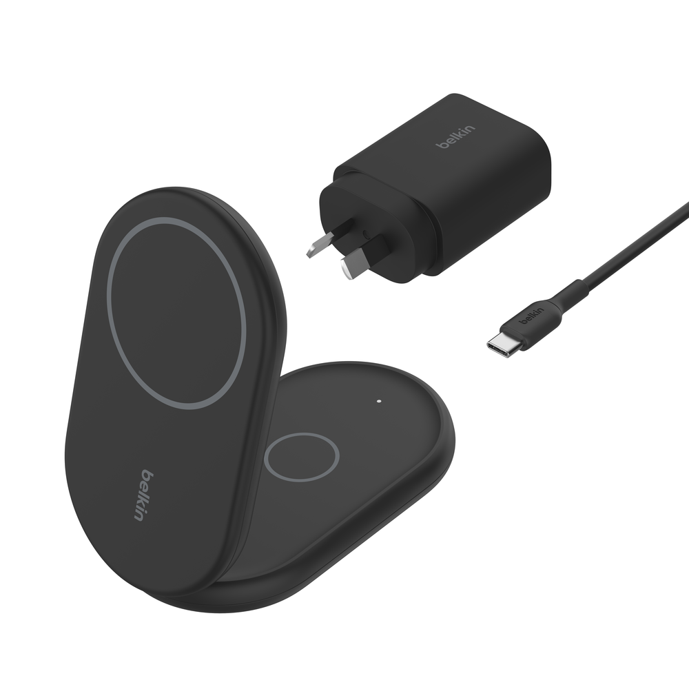 2-in-1 Magnetic Foldable Wireless Charger with Qi2 15W