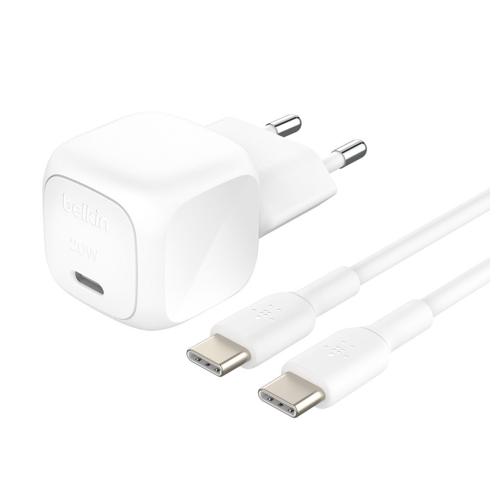 Compact USB-C Charger 20W + USB-C Cable
