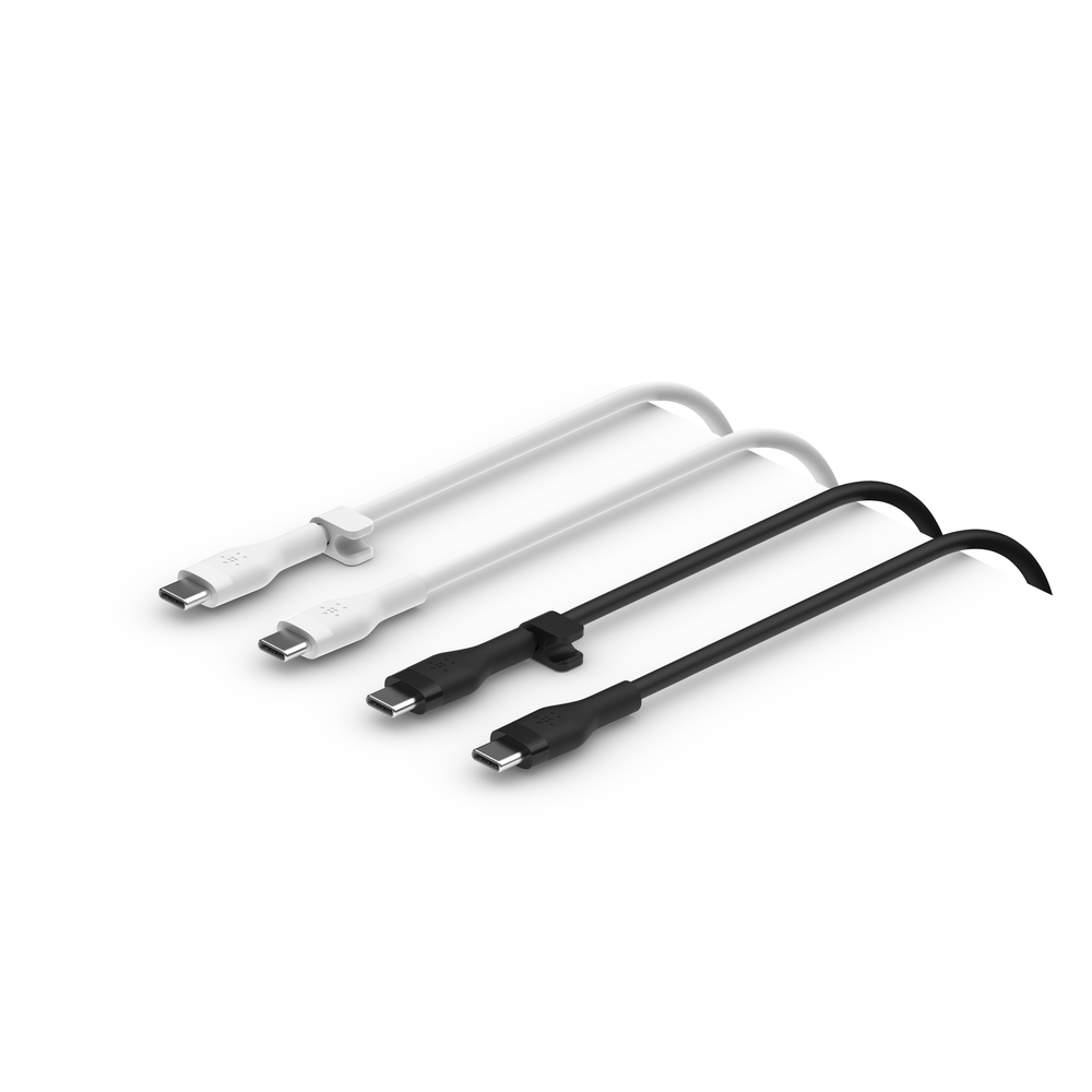 Belkin CAB009BT2MBW2PK USB-C to USB-C 2.0 Silicone 2M BLK/WHT 2PK