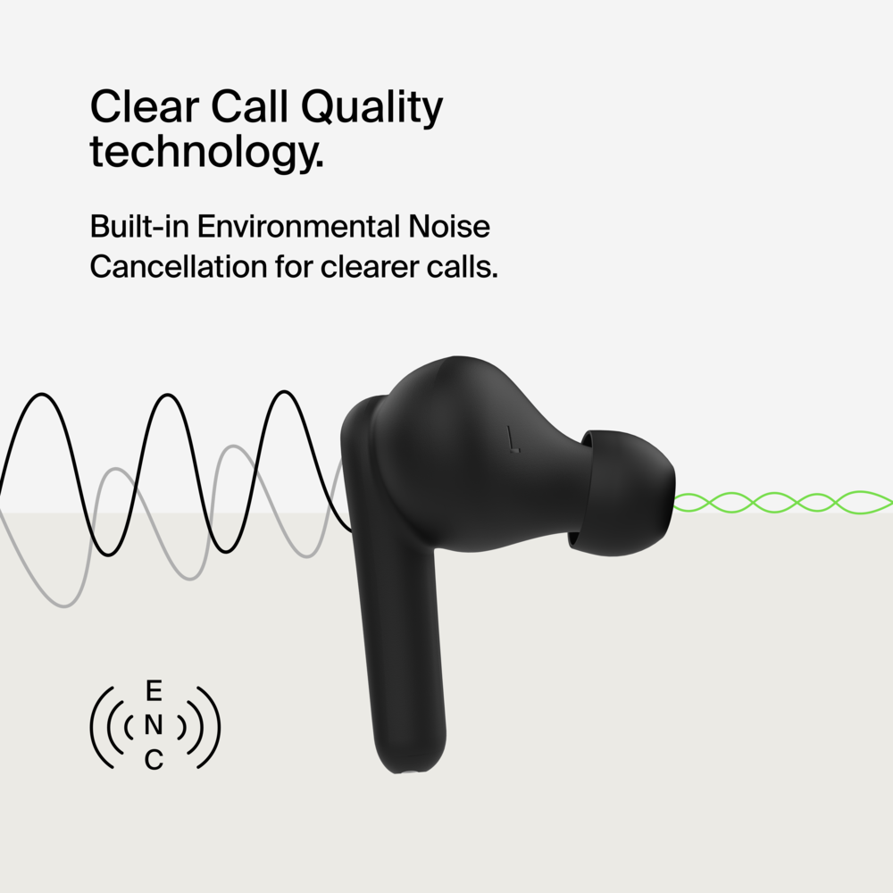 SoundForm Rhythm True Wireless Earbuds 28hr playtime Belkin Belkin US