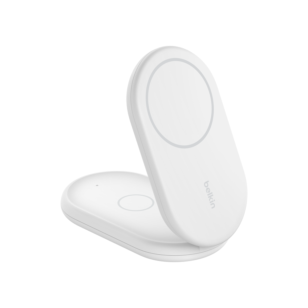 2-in-1 Foldable Qi2 Wireless Charging Station, MagSafe-compatible | Belkin  US