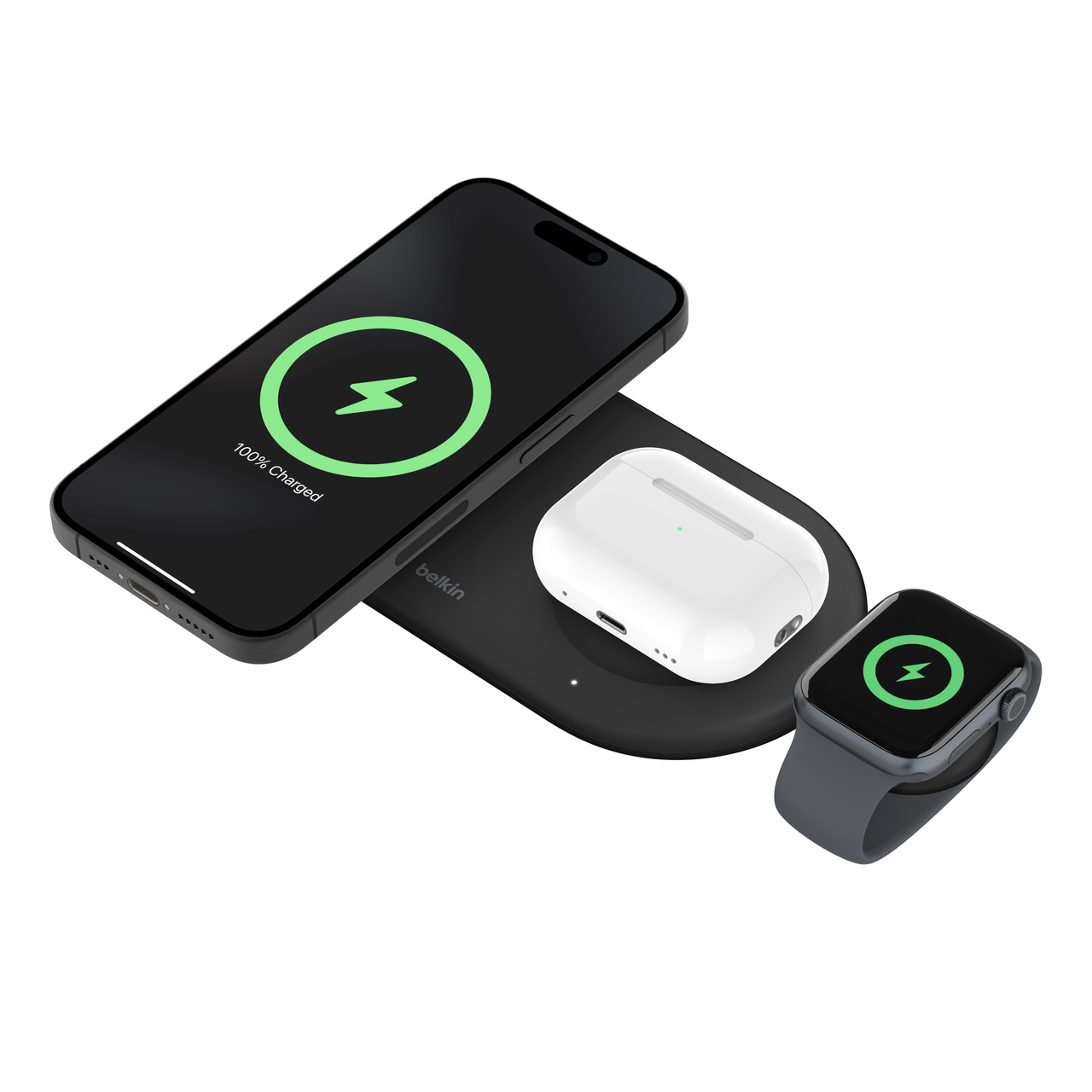 3-in-1 Magnetic Wireless Charging Pad with Qi2 | Belkin US