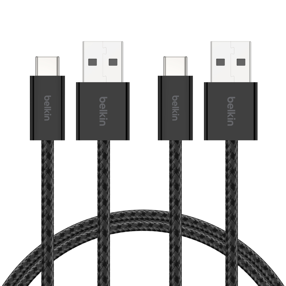Belkin BoostCharge USB-A to USB-C Cable 15W 2-Pack | Black