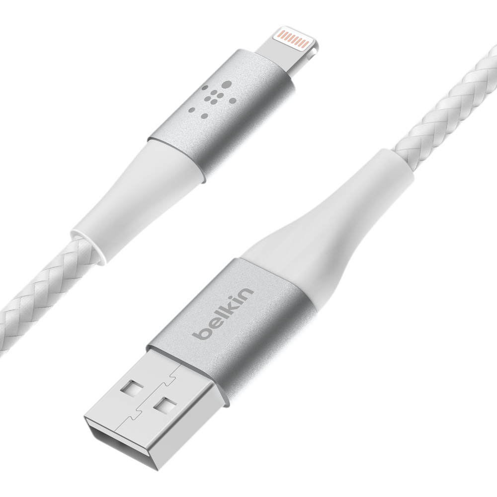 Braided Lightning to USB-A Cable (2m / 6.6ft, White)