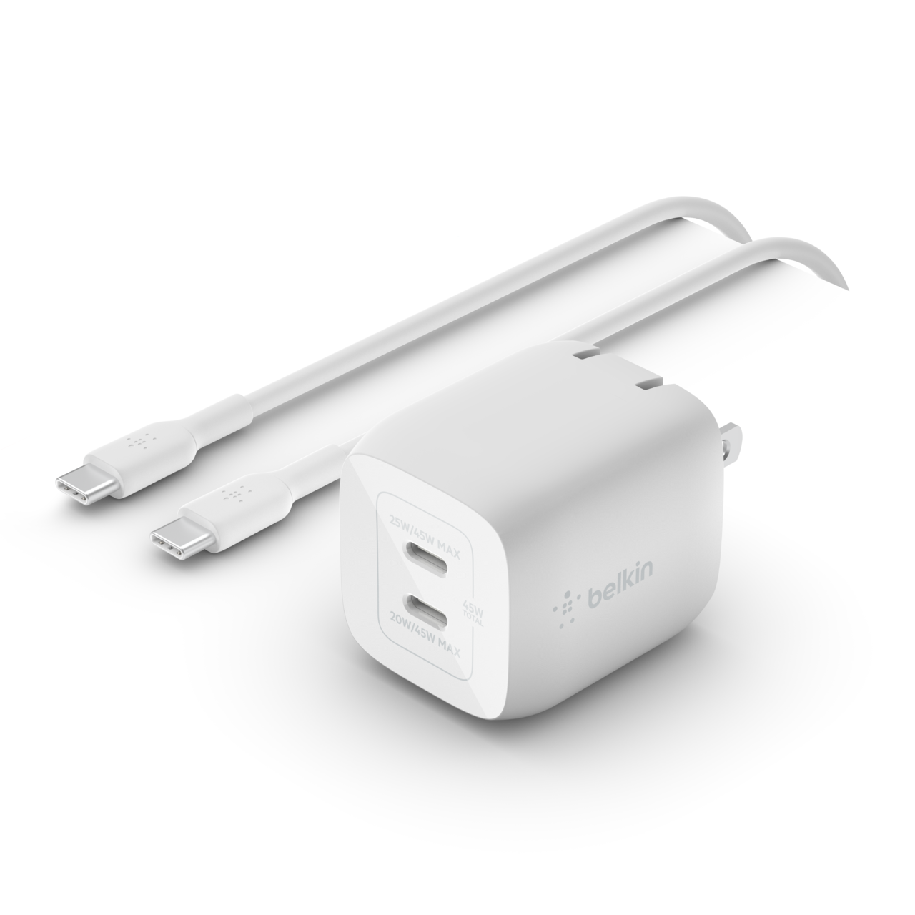 Hamburger vriendschap Excursie BoostCharge Pro 45W Dual Port USB-C GaN Wall Charger | Belkin US | Belkin:  US