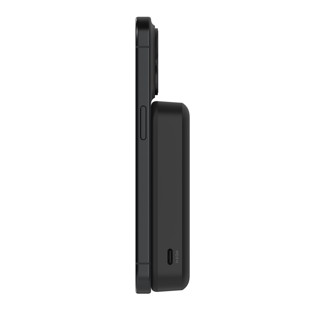 Belkin BoostCharge Pro - Batterie Externe Sans Fil 5000mAh Avec Qi2 Et MagSafe - Support Intégré, Pour IPhone