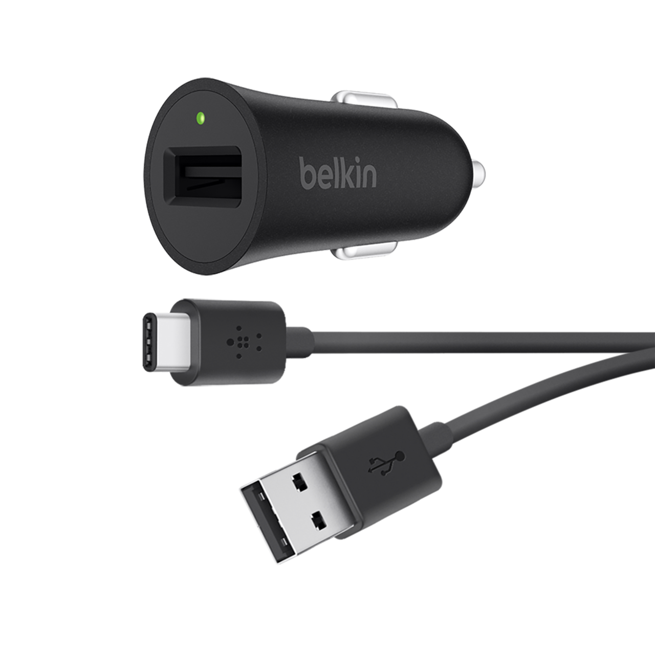 QC 3.0 Car Charger with USB-A USB-C Cable | Belkin | Belkin: US