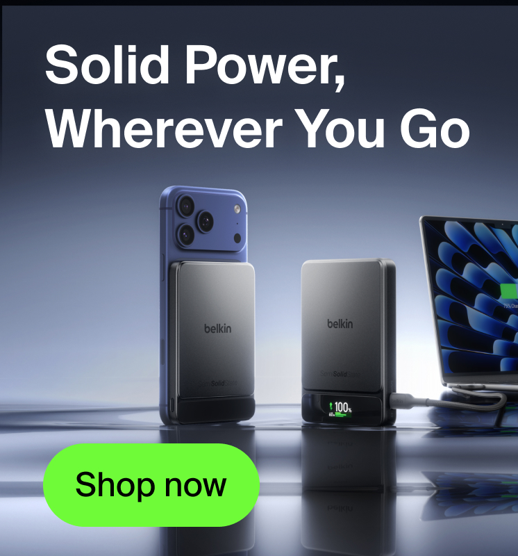 Solid Power, Wherever You Go with portable power banks for charging phones and laptops.
